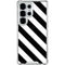 Black and White Geometric Stripes Galaxy S26 Ultra Clear Case