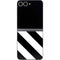 Black and White Geometric Stripes Galaxy Z Flip6 Skin