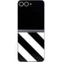 Black and White Geometric Stripes Galaxy Z Flip6 Skin