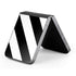 Black and White Geometric Stripes Galaxy Z Flip6 Skin