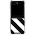 Black and White Geometric Stripes Galaxy Z Flip6 Clear Case