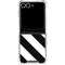 Black and White Geometric Stripes Galaxy Z Flip7 Clear Case