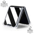 Black and White Geometric Stripes Galaxy Z Flip7 Clear Case
