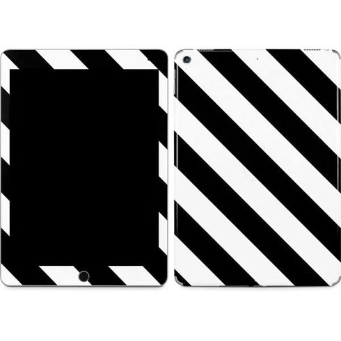 Black and White Geometric Stripes iPad Skins