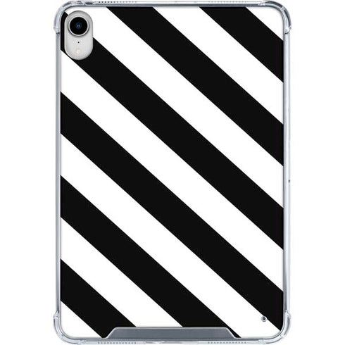Black and White Geometric Stripes iPad 11th Gen (2025) Clear Case