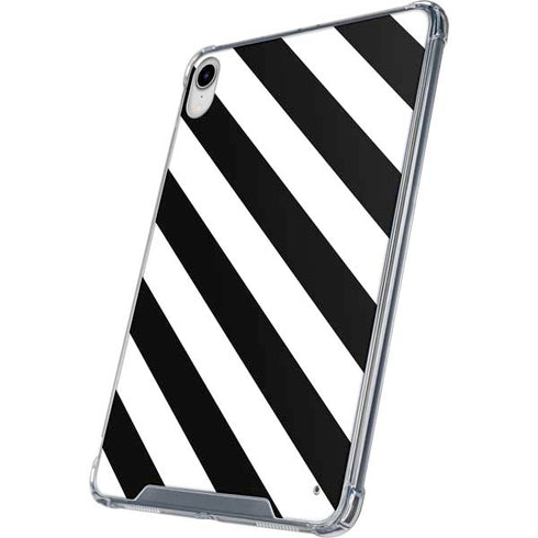 Black and White Geometric Stripes iPad 11th Gen (2025) Clear Case