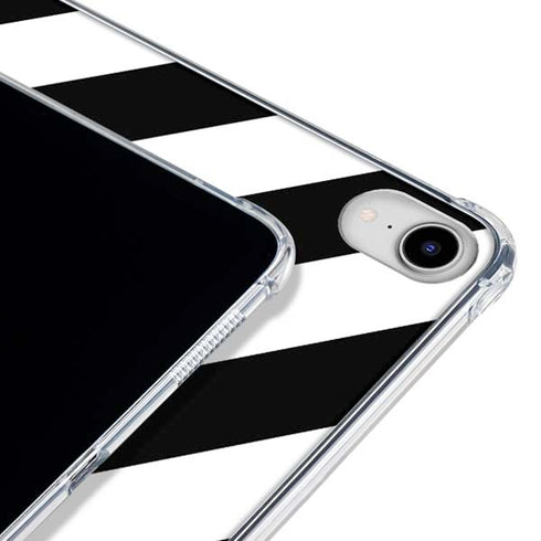 Black and White Geometric Stripes iPad 11th Gen (2025) Clear Case