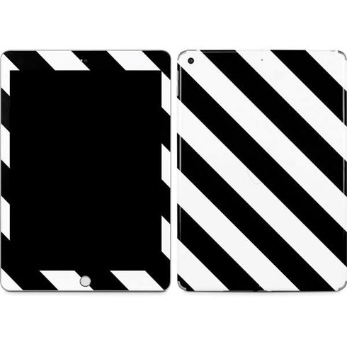 Black and White Geometric Stripes Apple iPad Skin