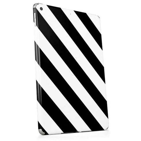 Black and White Geometric Stripes Apple iPad Skin