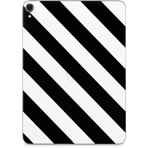 Black and White Geometric Stripes Apple iPad Pro Skin