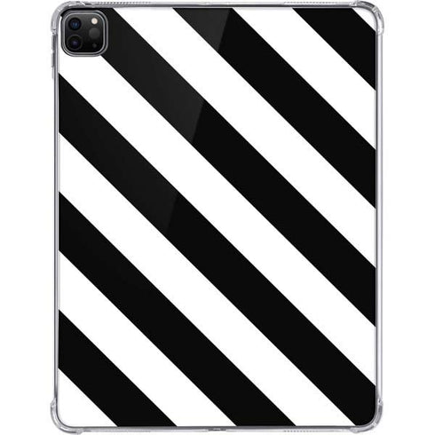 Black and White Geometric Stripes iPad Pro 11in (2024) Clear Case