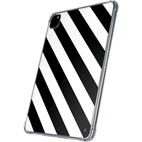 Black and White Geometric Stripes iPad Pro 11in (2024) Clear Case