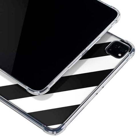 Black and White Geometric Stripes iPad Cases
