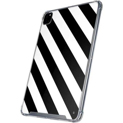 Black and White Geometric Stripes iPad Cases