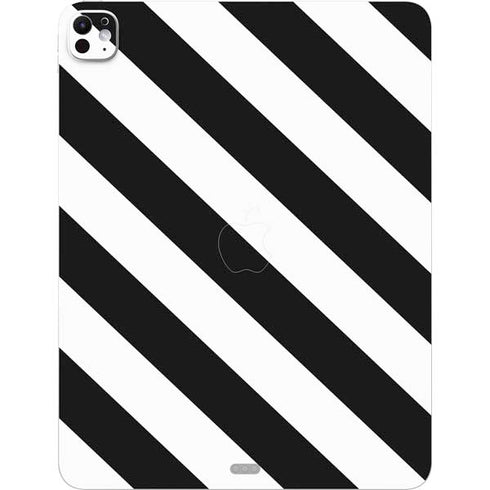 Black and White Geometric Stripes iPad Pro 13in M4 (2024) Skin