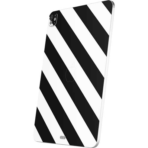 Black and White Geometric Stripes iPad Pro 13in M4 (2024) Skin