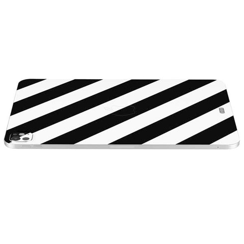 Black and White Geometric Stripes iPad Pro 13in M4 (2024) Skin