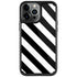 Black and White Geometric Stripes iPhone Cases