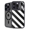 Black and White Geometric Stripes iPhone 13 Pro Kickstand Case