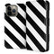 Black and White Geometric Stripes iPhone 13 Pro Max Folio Case