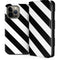 Black and White Geometric Stripes iPhone 14 Pro Max Folio Case