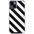 Black and White Geometric Stripes iPhone 15 Clear Case