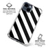 Black and White Geometric Stripes iPhone 15 Clear Case