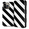 Black and White Geometric Stripes iPhone 15 Pro Max Folio Case