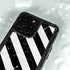 Black and White Geometric Stripes iPhone 15 Pro Waterproof Case