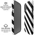 Black and White Geometric Stripes iPhone 16 Magsafe Impact Case