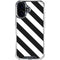 Black and White Geometric Stripes iPhone 16 Plus Clear Case