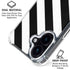 Black and White Geometric Stripes iPhone 16 Plus Clear Case