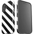 Black and White Geometric Stripes iPhone 16 Plus Impact Case