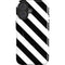 Black and White Geometric Stripes iPhone 16 Plus Magsafe Impact Case