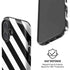 Black and White Geometric Stripes iPhone 16 Plus Magsafe Impact Case