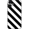 Black and White Geometric Stripes iPhone 16 Plus Skin