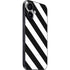Black and White Geometric Stripes iPhone 16 Plus Skin