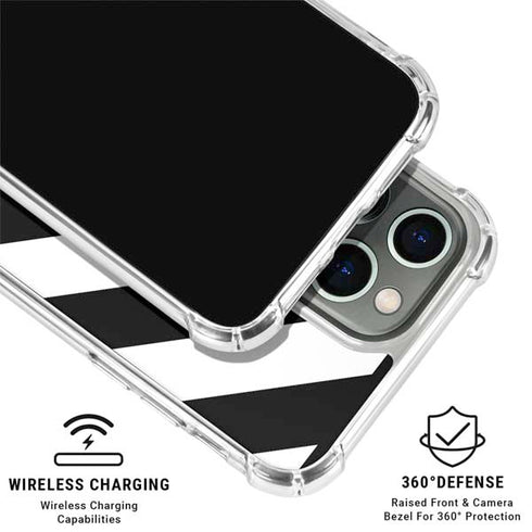 Black and White Geometric Stripes iPhone 16 Pro Clear Case