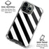 Black and White Geometric Stripes iPhone 16 Pro Clear Case