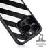 Black and White Geometric Stripes iPhone 16 Pro Kickstand Case