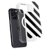 Black and White Geometric Stripes iPhone 16 Pro MagSafe Case