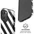 Black and White Geometric Stripes iPhone 16 Pro Magsafe Impact Case