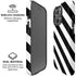 Black and White Geometric Stripes iPhone 16 Pro Magsafe Impact Case