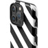 Black and White Geometric Stripes iPhone 16 Pro Max Impact Case
