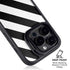 Black and White Geometric Stripes iPhone 16 Pro Max Kickstand Case