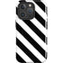 Black and White Geometric Stripes iPhone 16 Pro Max Magsafe Impact Case