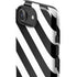 Black and White Geometric Stripes iPhone 16e Impact Case