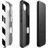Black and White Geometric Stripes iPhone 16e Impact Case