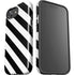 Black and White Geometric Stripes iPhone 16e Impact Case