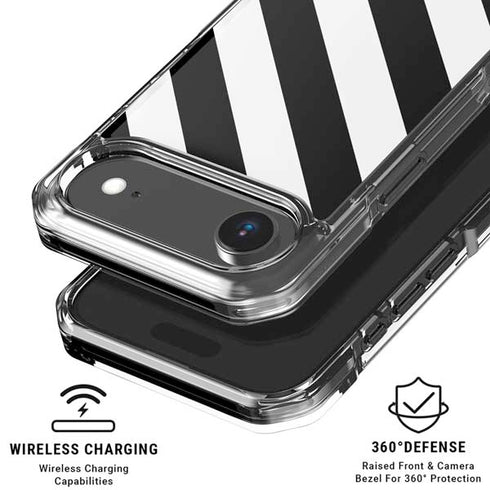Black and White Geometric Stripes iPhone 17 Air Clear Case